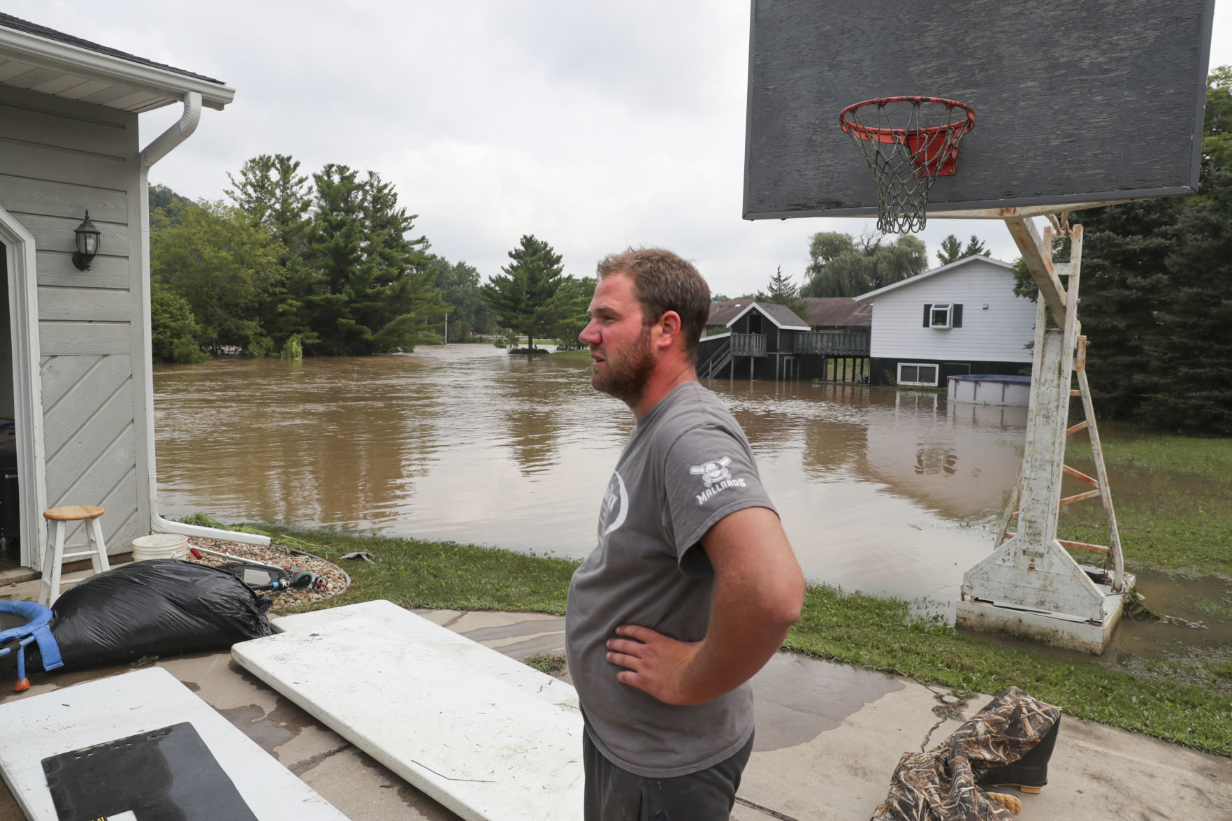 Flood damage on Riverview Drive